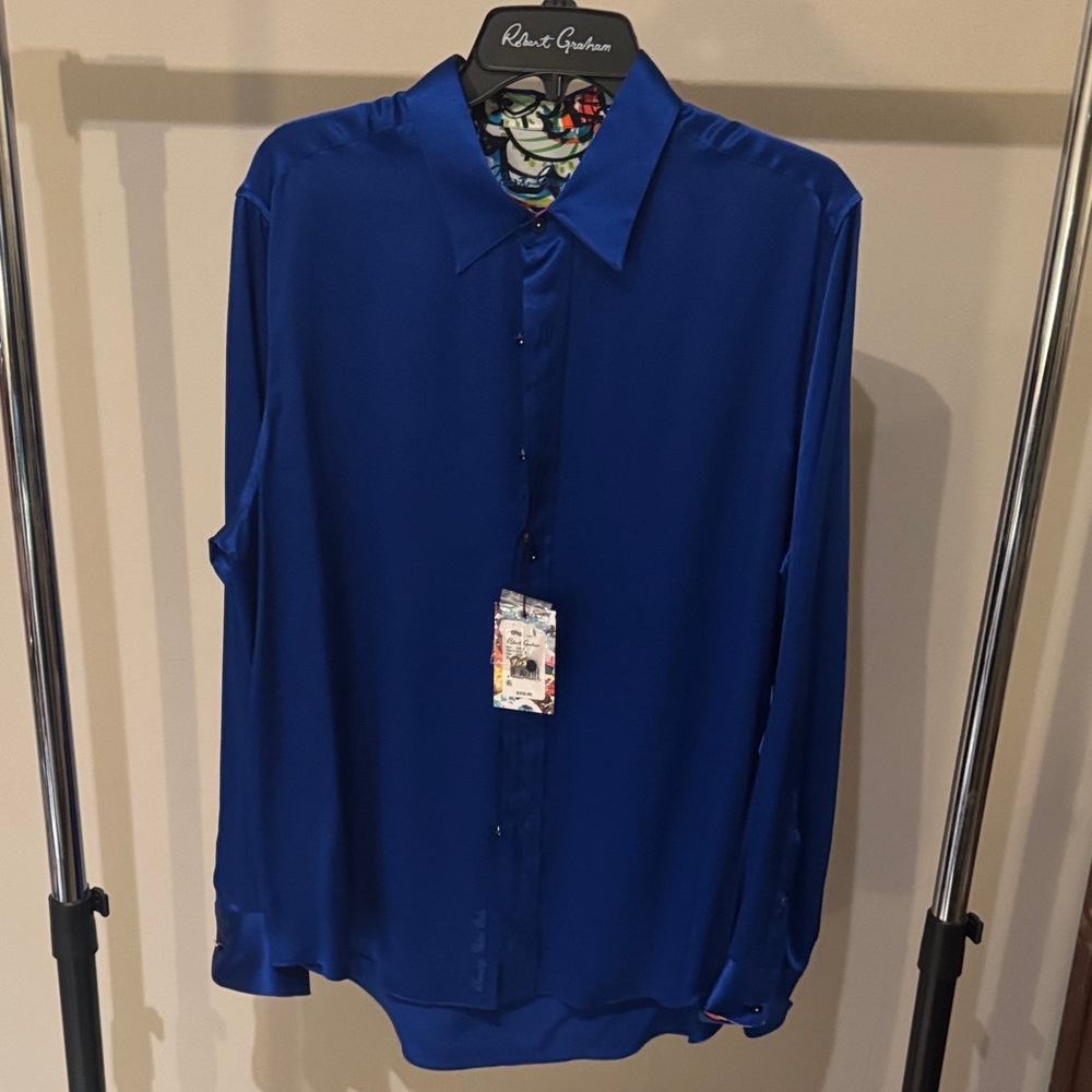Robert Graham Royal Blue Button Down Shirt